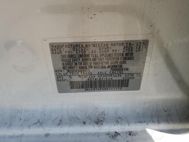 2017 NISSAN VERSA 3N1CN7APXHK455772