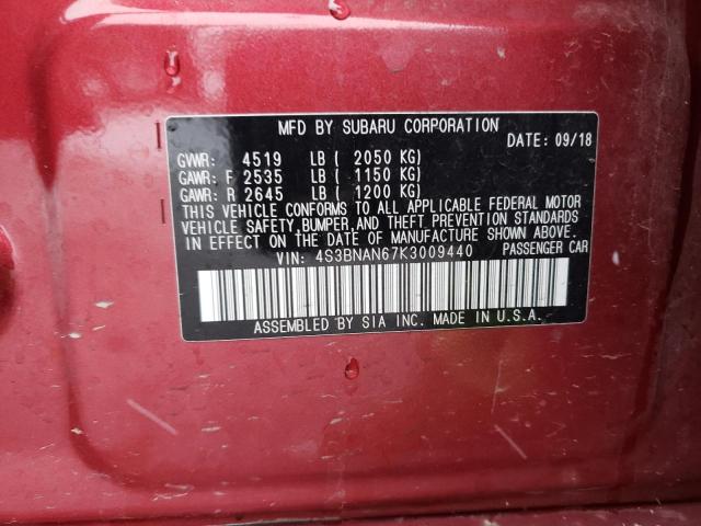 4S3BNAN67K3009440 Subaru Legacy 2.5i Limited