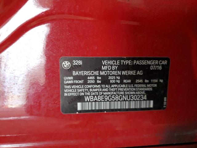 2016 BMW 328 I SULE WBA8E9G58GNU30234