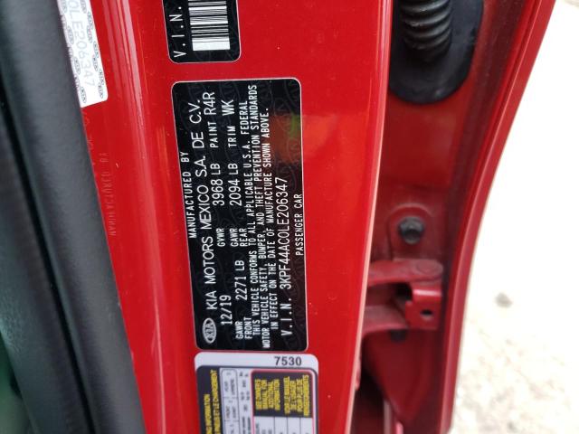 2020 KIA FORTE GT 3KPF44AC0LE206347