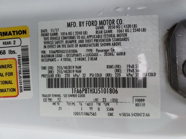 2018 FORD MUSTANG - 1FA6P8THXJ5101806