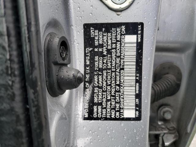 2018 HONDA CIVIC EX SHHFK7H5XJU409329
