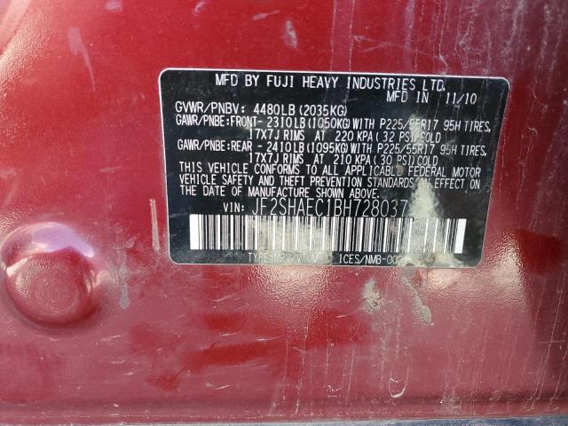 JF2SHAEC1BH728037 Subaru Forester Limited