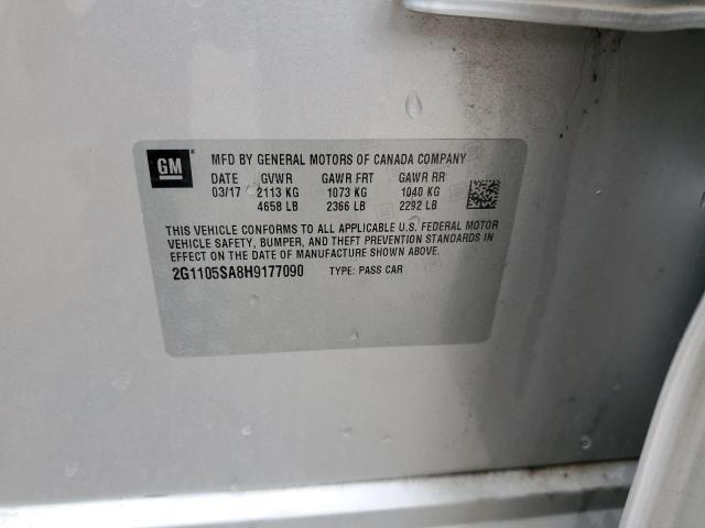 2017 CHEVROLET IMPALA LT - 2G1105SA8H9177090