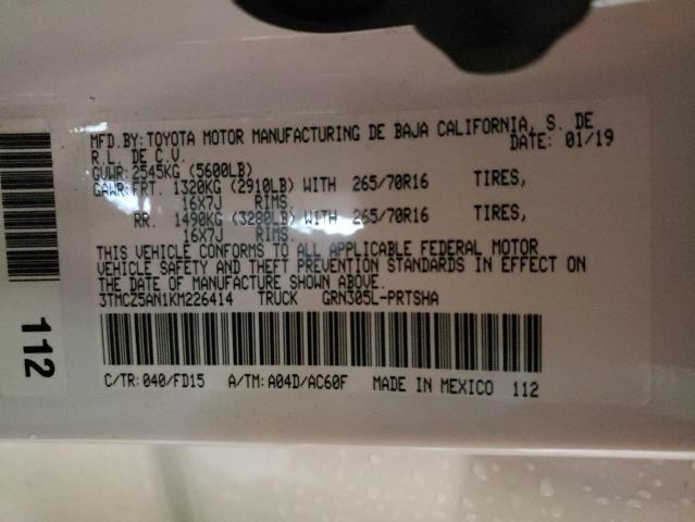2019 TOYOTA TACOMA DOU 3TMCZ5AN1KM226414