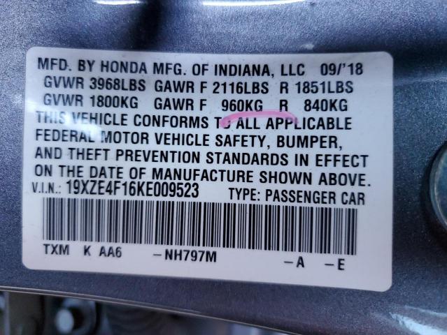 2019 HONDA INSIGHT LX 19XZE4F16KE009523