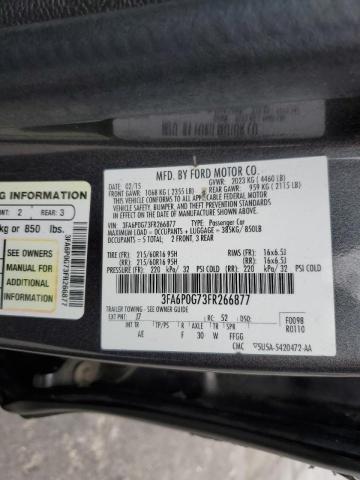 3FA6P0G73FR266877 Ford FUSION S