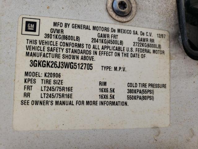 3GKGK26J3WG512705 GMC Suburban K2500