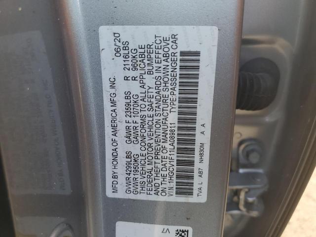 2020 HONDA ACCORD LX 1HGCV1F11LA089811