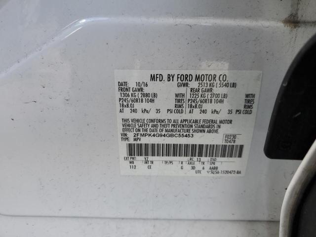 2016 FORD EDGE SE 2FMPK4G94GBC55453