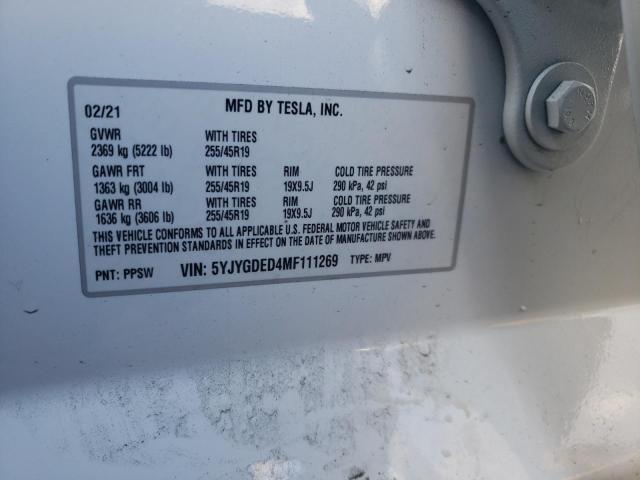 5YJYGDED4MF111269 Tesla Model Y