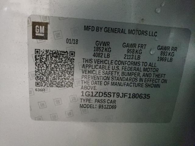 2018 CHEVROLET MALIBU LT - 1G1ZD5ST9JF180635