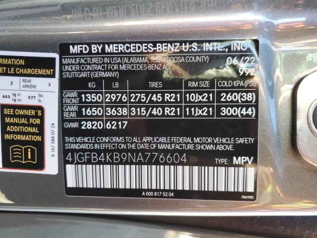 2022 MERCEDES-BENZ GLE 350 4M - 4JGFB4KB9NA776604