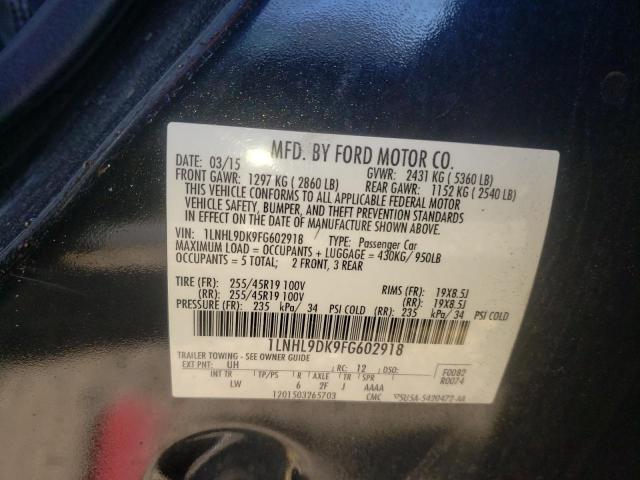 1LNHL9DK9FG602918 Lincoln MKS
