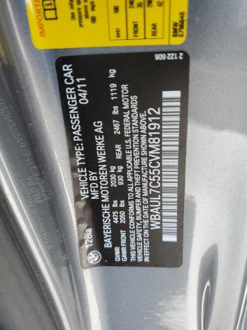 WBAUL7C55CVM81912 BMW 128 I