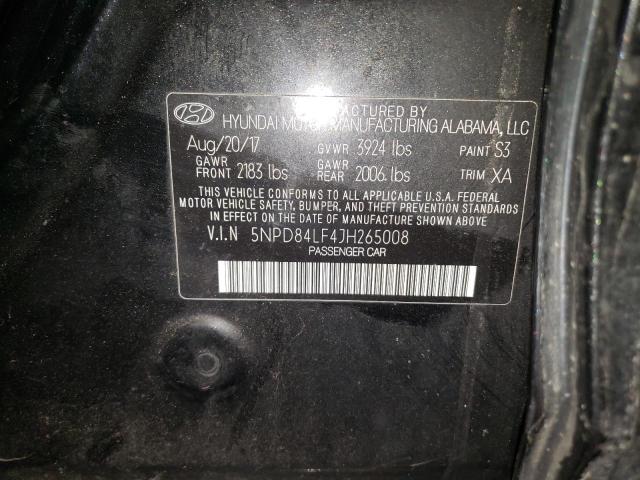 2018 HYUNDAI ELANTRA SE 5NPD84LF4JH265008