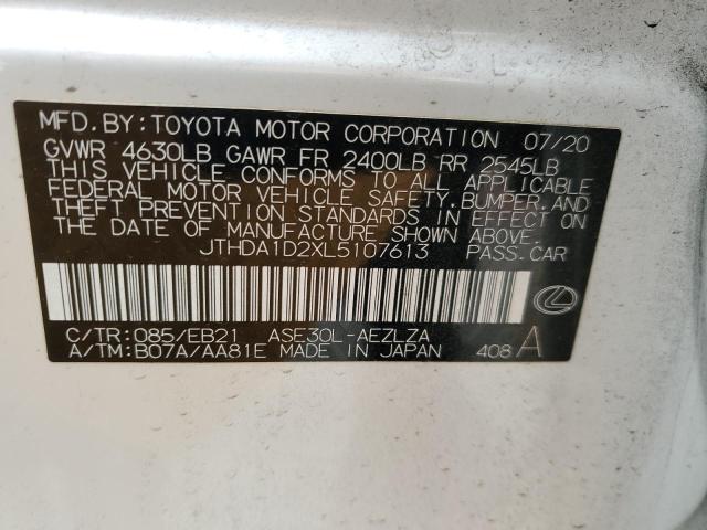 2020 LEXUS IS 300 PRE JTHDA1D2XL5107613