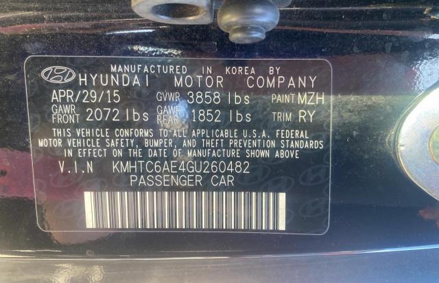 2016 HYUNDAI VELOSTER T - KMHTC6AE4GU260482