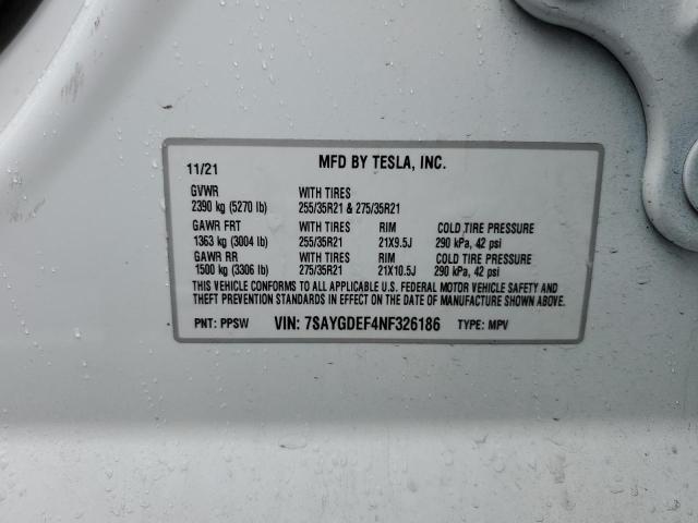 7SAYGDEF4NF326186 Tesla Model Y