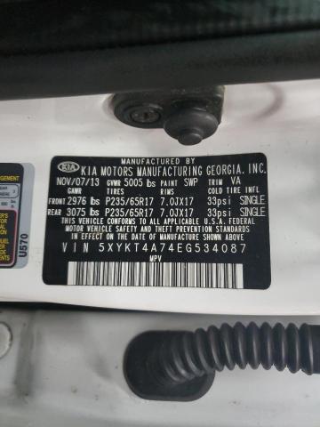 5XYKT4A74EG534087 KIA SORENTO LX