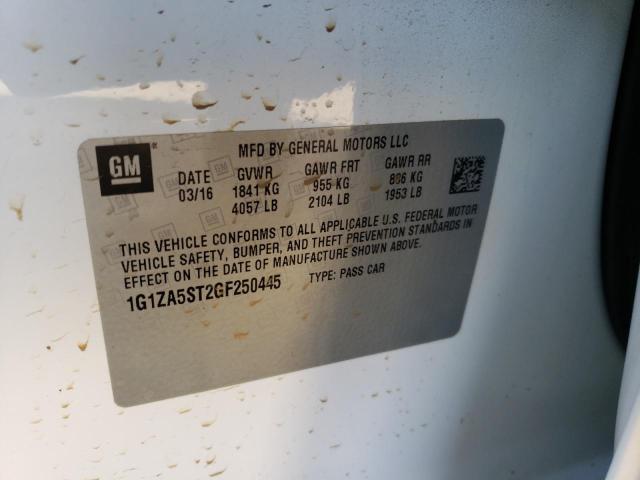 2016 CHEVROLET MALIBU L - 1G1ZA5ST2GF250445