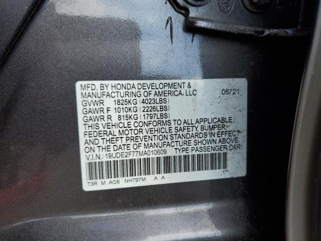 2021 ACURA ILX PREMIU 19UDE2F77MA010609
