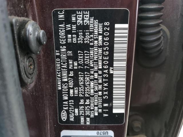 5XYKT3A60EG506028 KIA SORENTO LX