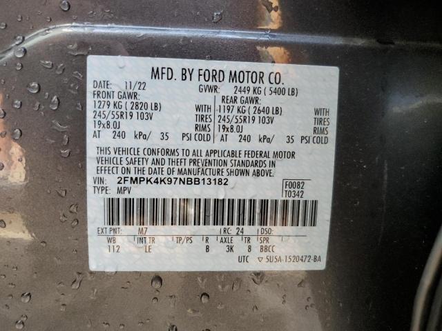 2022 FORD EDGE TITAN 2FMPK4K97NBB13182