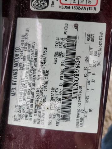 3LNHL2GCXBR764345 Lincoln MKZ