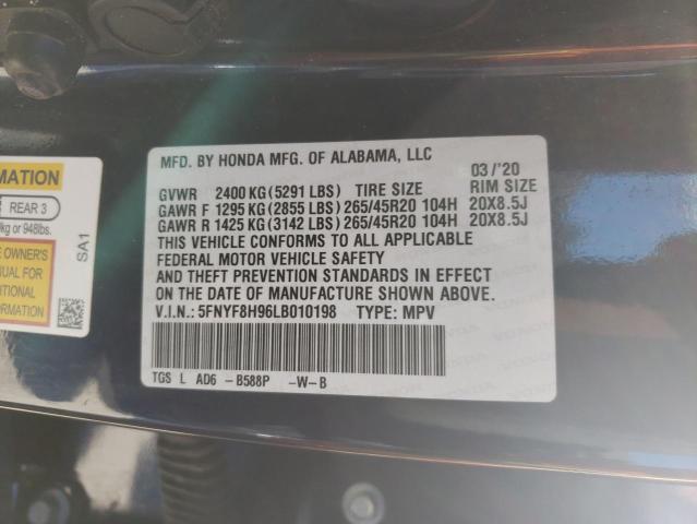 2020 HONDA PASSPORT T - 5FNYF8H96LB010198