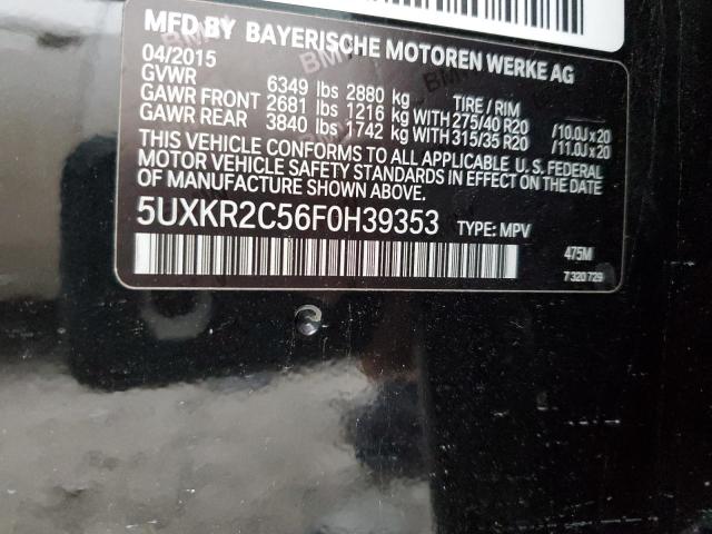 2015 BMW X5 SDRIVE3 - 5UXKR2C56F0H39353