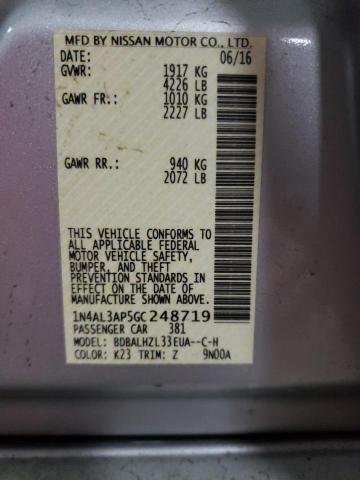 1N4AL3AP5GC248719 Nissan ALTIMA 2.5