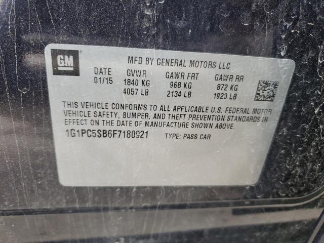 2015 CHEVROLET CRUZE LT 1G1PC5SB6F7180921