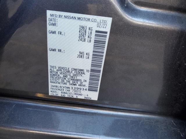 1N4BL4CV5NN339934 Nissan ALTIMA SR
