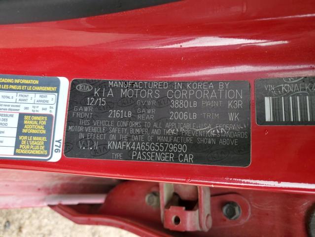 KNAFK4A65G5579690 KIA FORTE LX