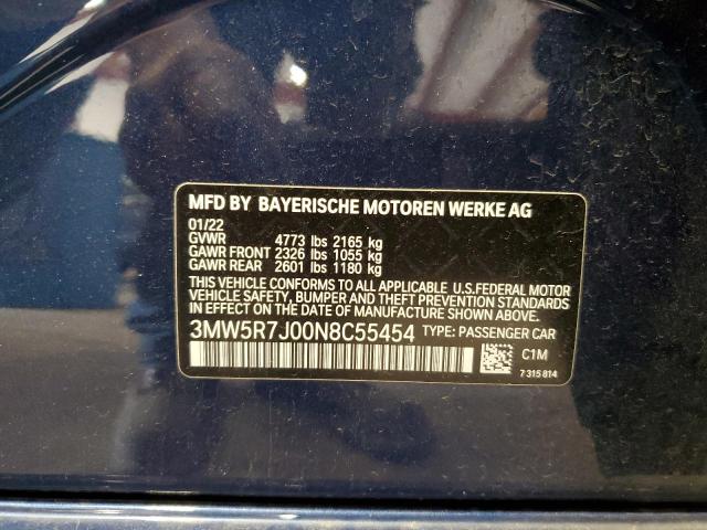 3MW5R7J00N8C55454 BMW 330XI