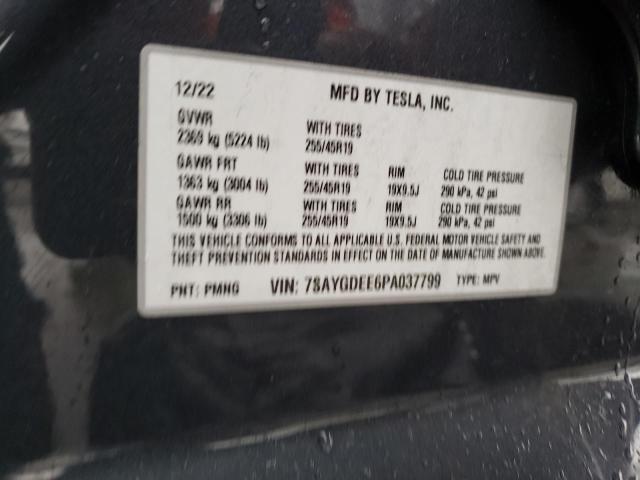 2023 TESLA MODEL Y 7SAYGDEE6PA037799