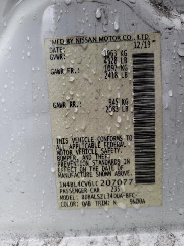 2020 NISSAN ALTIMA SR - 1N4BL4CV6LC207077