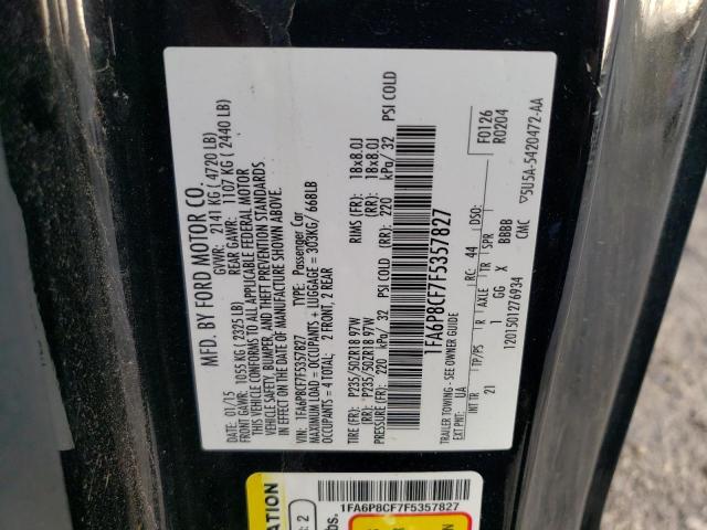 2015 FORD MUSTANG GT - 1FA6P8CF7F5357827