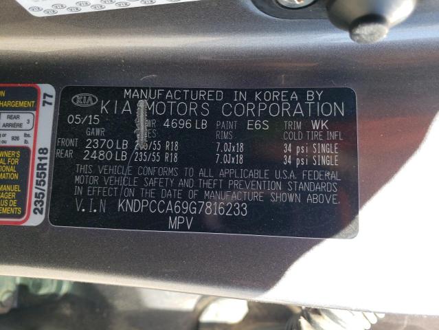 KNDPCCA69G7816233 KIA Sportage Ex