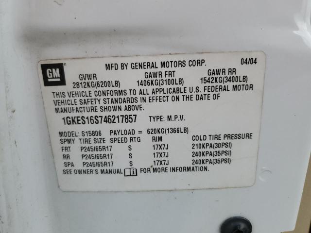 1GKES16S746217857 GMC ENVOY XL