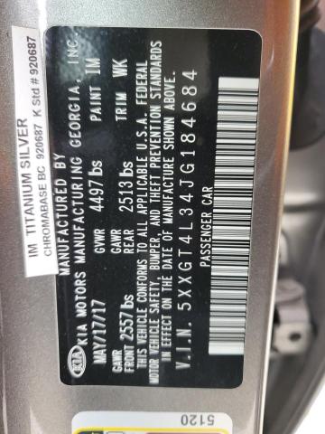 5XXGT4L34JG184684 KIA Optima Lx