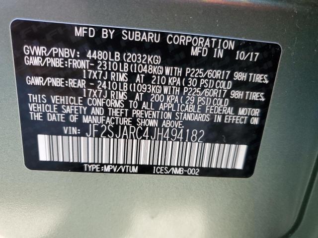 JF2SJARC4JH494182 Subaru Forester 2.5i Limited