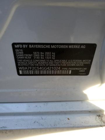 2016 BMW 750 XI - WBA7F2C54GG421024