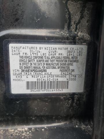 2016 NISSAN SENTRA S 3N1AB7AP0GL645265