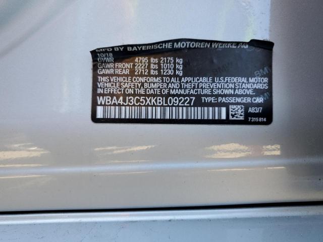 2019 BMW 430XI GRAN - WBA4J3C5XKBL09227