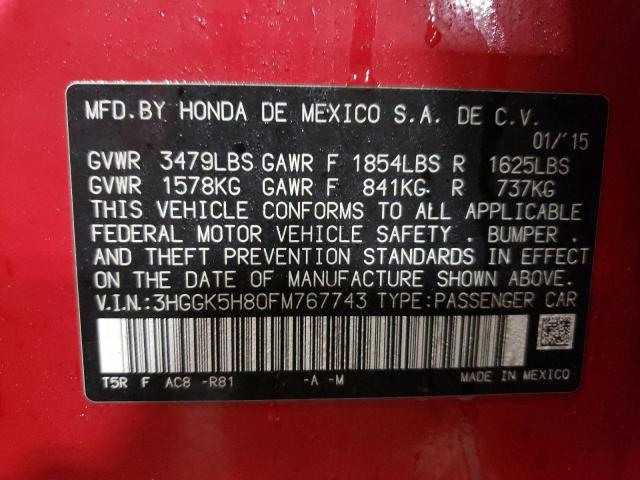 2015 HONDA FIT EX - 3HGGK5H80FM767743