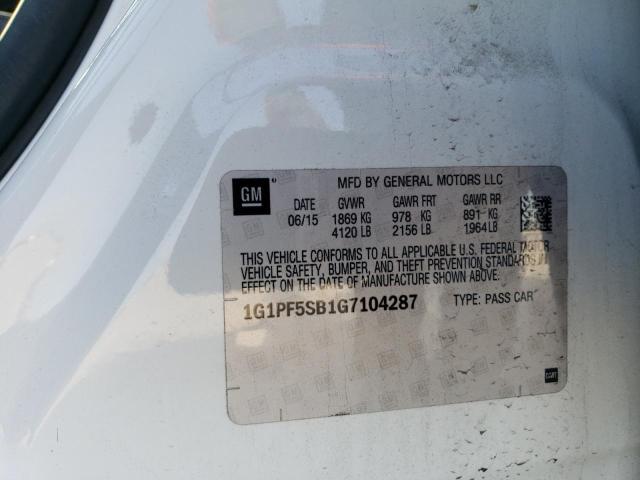 2016 CHEVROLET CRUZE LIMI - 1G1PF5SB1G7104287