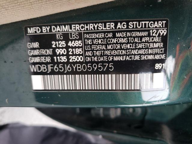 WDBJF65J6YB059575 Mercedes-Benz E 320