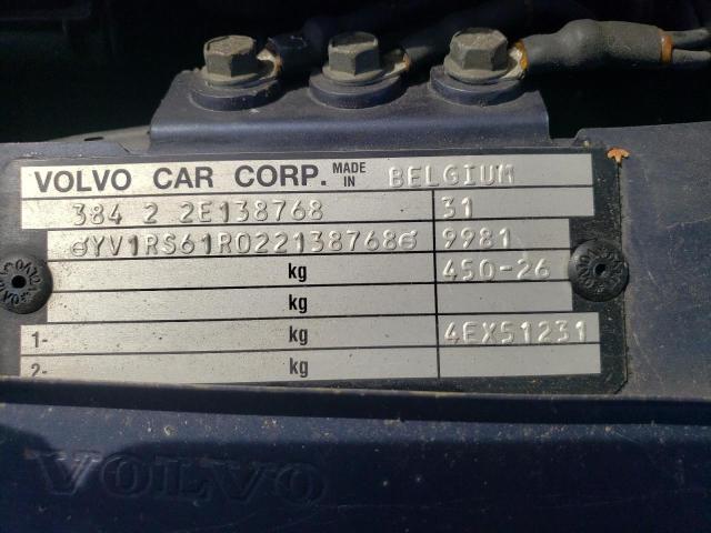YV1RS61R022138768 Volvo S60